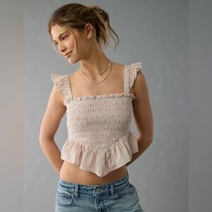 CLEARANCE SALE!! NWT American Eagle Bella Smocked Crop Top Size S